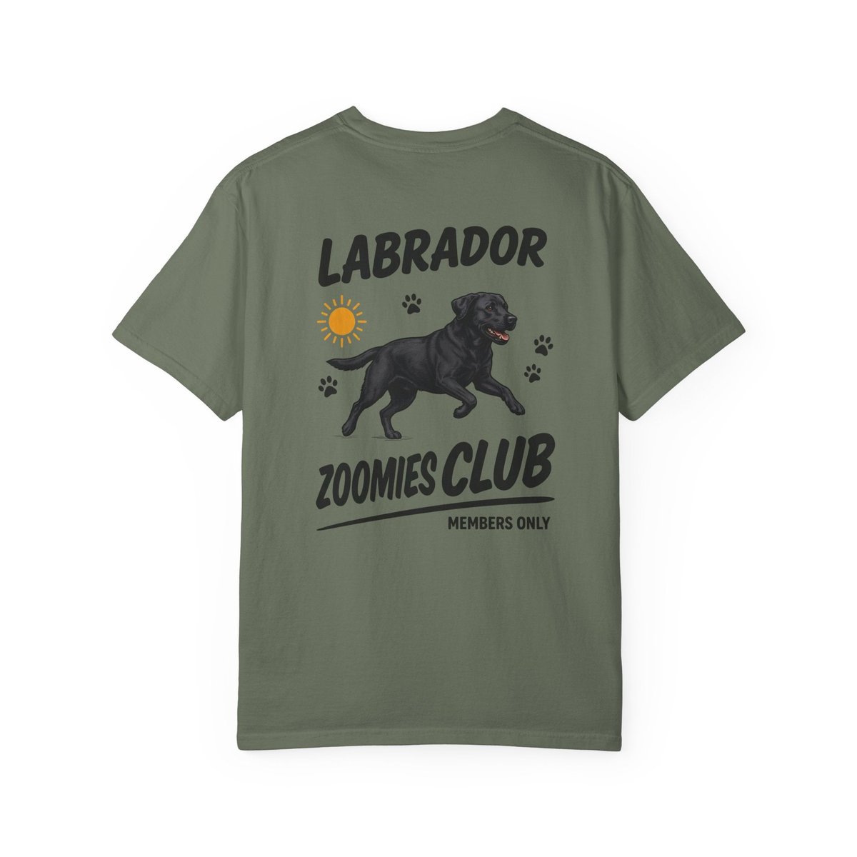 Labrador Zoomies Club Premium Tee Back Print Gift For Dog Lover