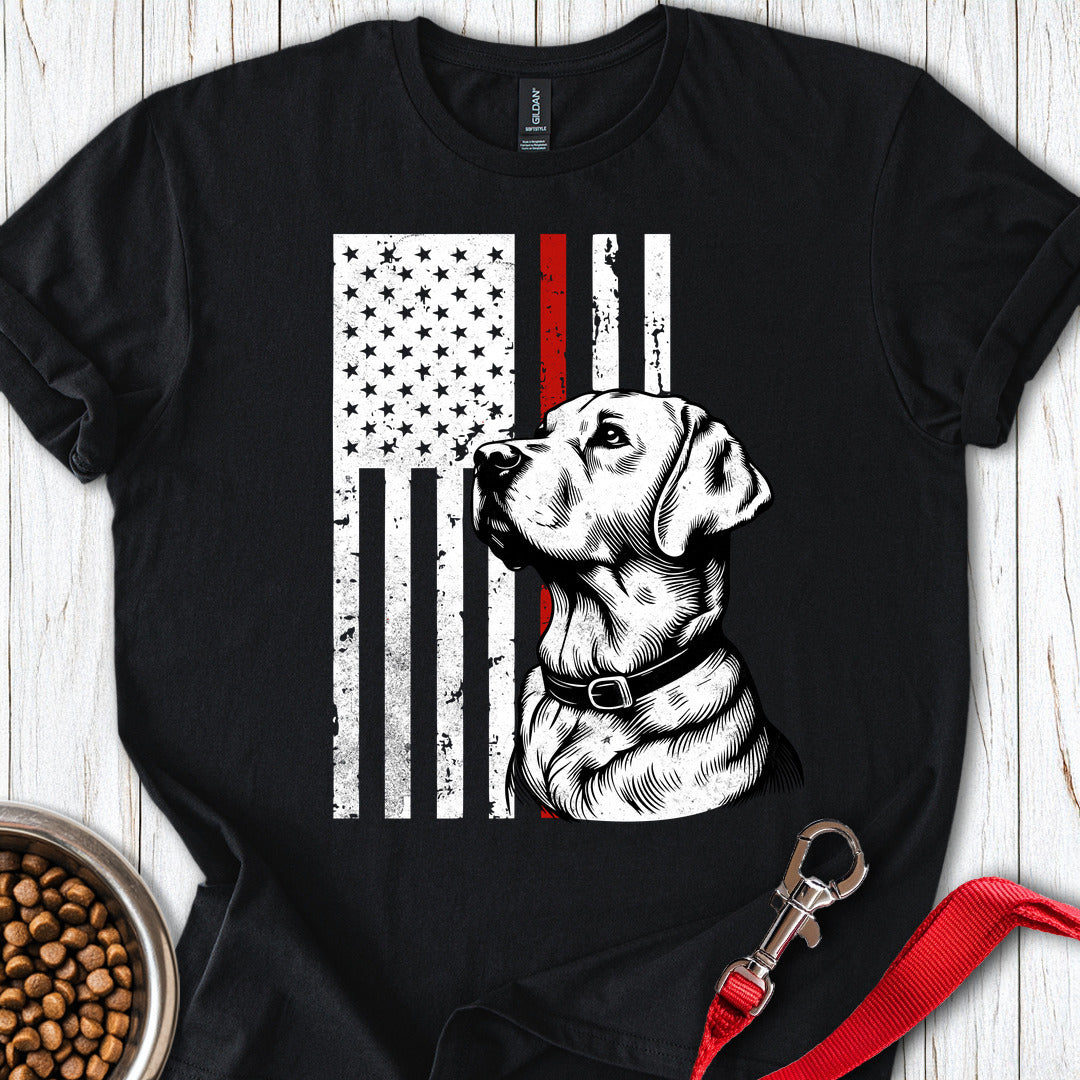 Labrador Thin Red Line T Shirt Gift For Dog Lover