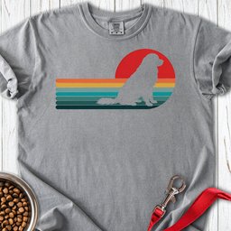 Leonberger Retro Sunset Premium Tee Gift For Dog Lover