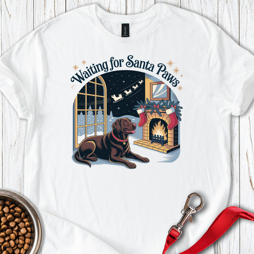 Labrador Santa Paws Christmas T Shirt Gift For Dog Lover