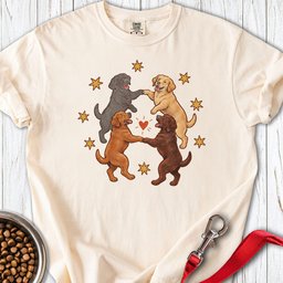 Labradors Dancing Premium Tee Gift For Dog Lover