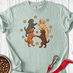 Labradors Dancing Premium Tee Gift For Dog Lover