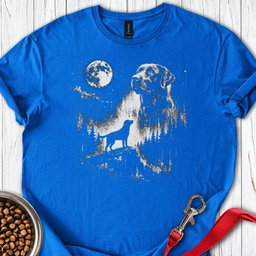 Labrador Moon T Shirt Gift For Dog Lover