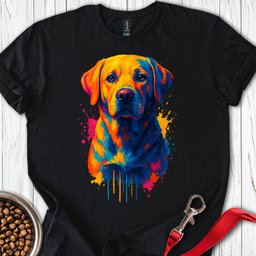 Labrador Painting Graphic T Shirt Gift For Dog Lover
