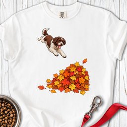 Lagotto Fall Leaves Premium Tee Gift For Dog Lover