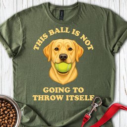 Labrador Throw The Ball T Shirt Gift For Dog Lover