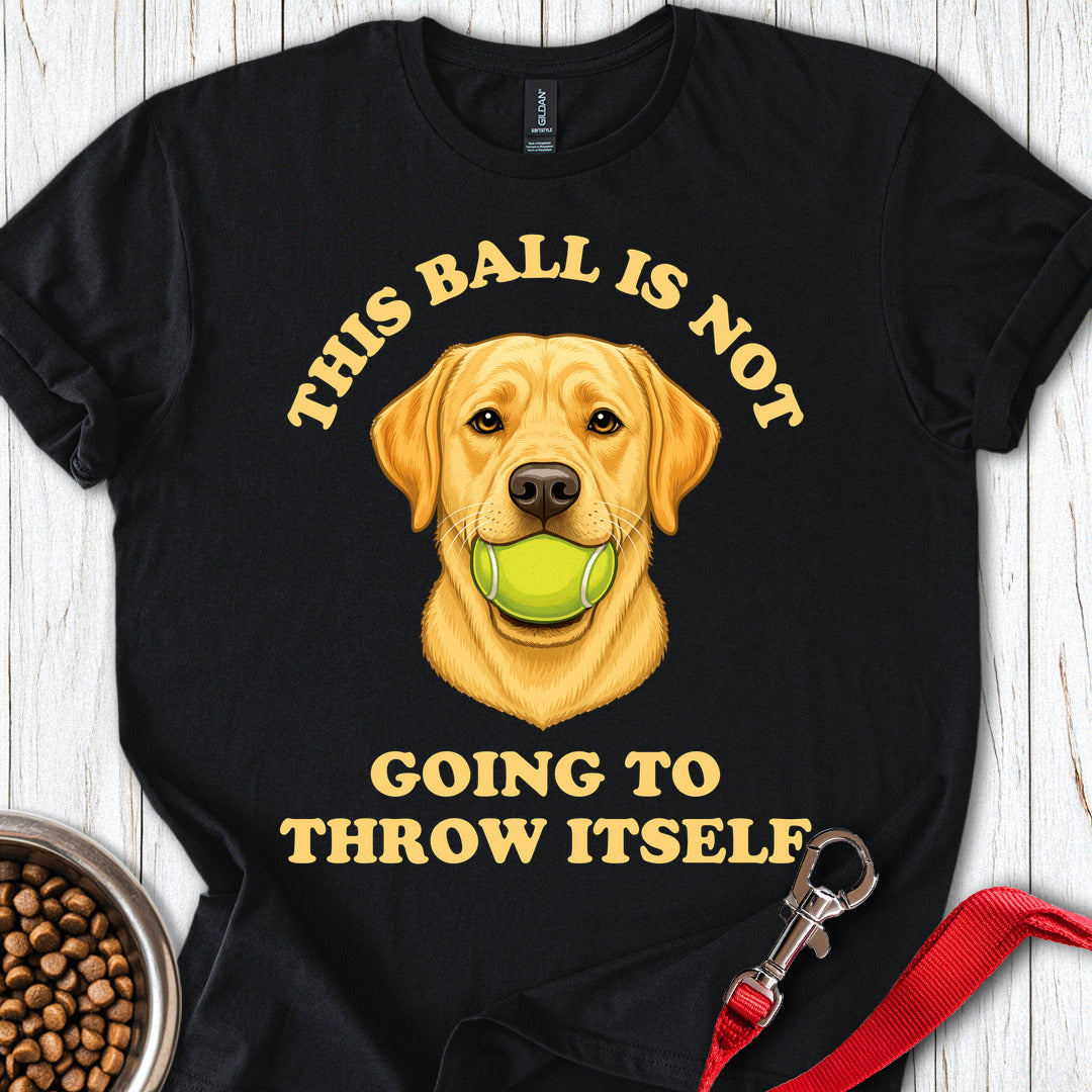 Labrador Throw The Ball T Shirt Gift For Dog Lover