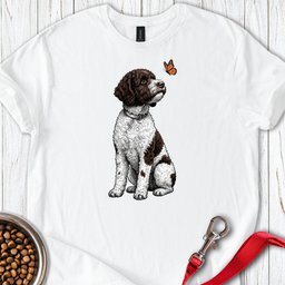 Lagotto Butterfly T Shirt Gift For Dog Lover