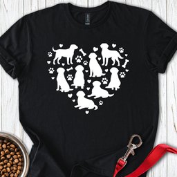 Labrador Heart T Shirt Gift For Dog Lover
