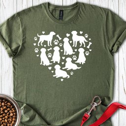 Labrador Heart T Shirt Gift For Dog Lover