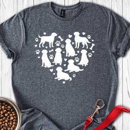 Labrador Heart T Shirt Gift For Dog Lover