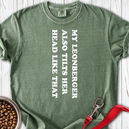 Leonberger Tilts Her Head Premium Tee Gift For Dog Lover