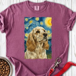 Lemon Roam Spaniel Van Gogh Premium Tee Gift For Dog Lover