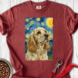 Lemon Roam Spaniel Van Gogh Premium Tee Gift For Dog Lover