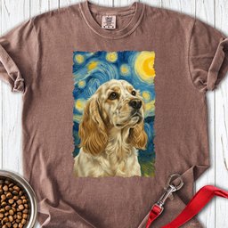 Lemon Roam Spaniel Van Gogh Premium Tee Gift For Dog Lover