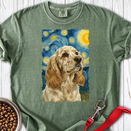 Lemon Roam Spaniel Van Gogh Premium Tee Gift For Dog Lover