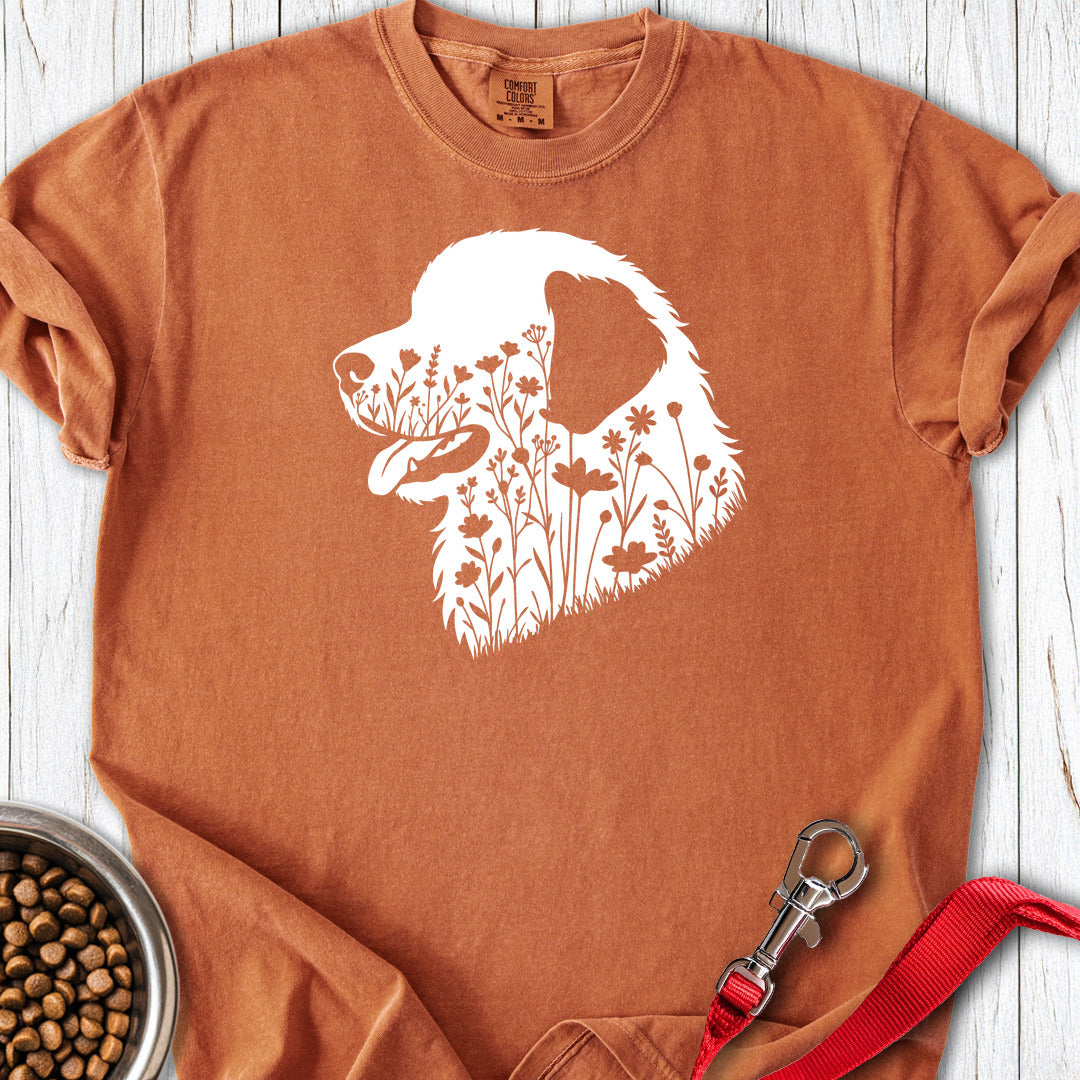 Leonberger Flower Wreath Premium Tee Gift For Dog Lover