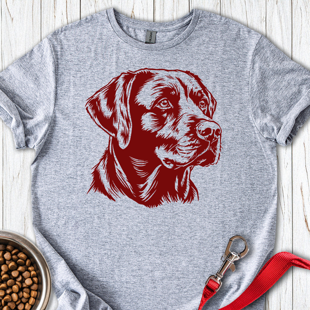 Labrador Portrait Graphic T Shirt Gift For Dog Lover