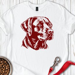 Labrador Portrait Graphic T Shirt Gift For Dog Lover