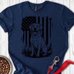 Labrador USA Flag T Shirt Gift For Dog Lover