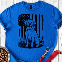 Labrador USA Flag T Shirt Gift For Dog Lover