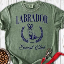 Labrador Social Club Premium Tee Gift For Dog Lover