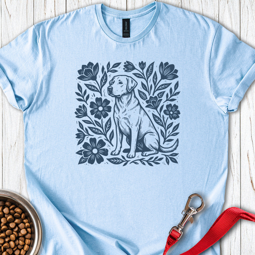 Labrador Retriever Linocut T Shirt Gift For Dog Lover