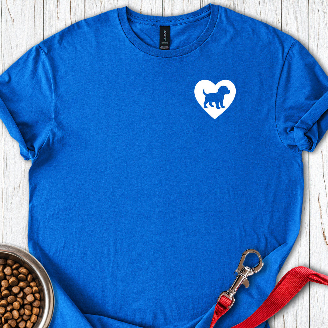 Labrador Puppy Heart T Shirt Gift For Dog Lover