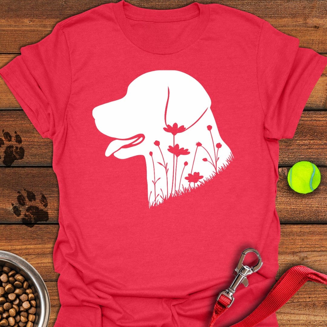 Labrador Flowers T Shirt Gift For Dog Lover