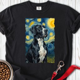 Mantle Great Dane Van Gogh Premium Tee Gift For Dog Lover