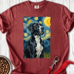 Mantle Great Dane Van Gogh Premium Tee Gift For Dog Lover