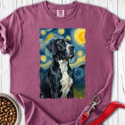 Mantle Great Dane Van Gogh Premium Tee Gift For Dog Lover