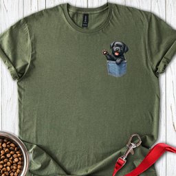 Labrador Puppy In Fake Pocket T Shirt Gift For Dog Lover