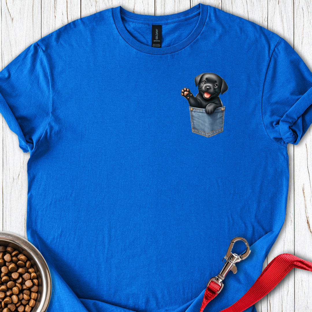 Labrador Puppy In Fake Pocket T Shirt Gift For Dog Lover