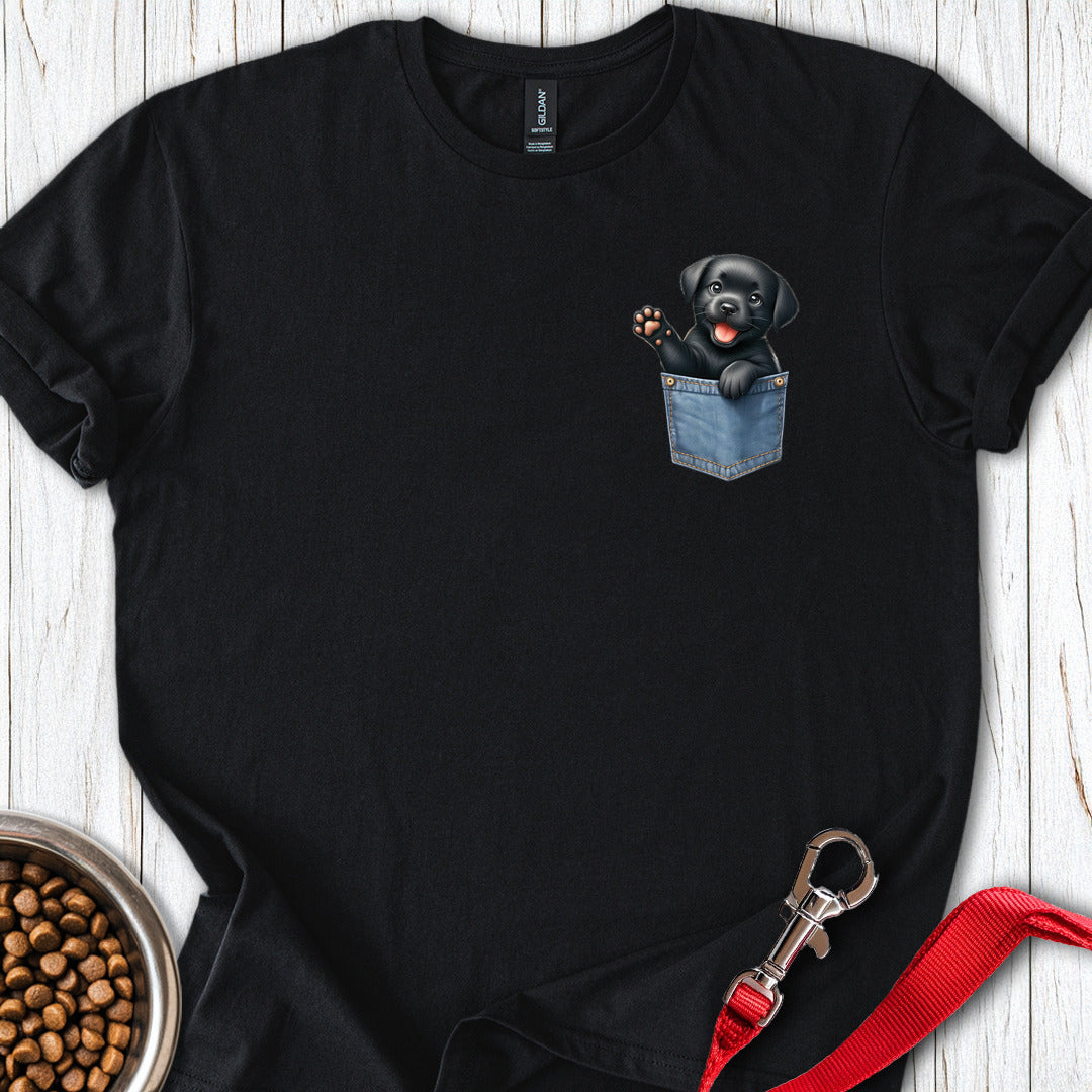 Labrador Puppy In Fake Pocket T Shirt Gift For Dog Lover