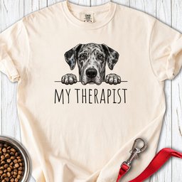 My Therapist Merle Great Dane Premium Tee Gift For Dog Lover
