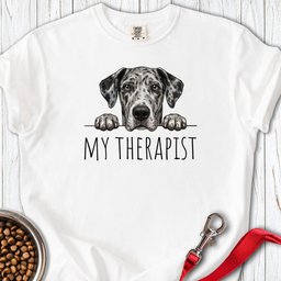 My Therapist Merle Great Dane Premium Tee Gift For Dog Lover
