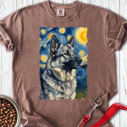 Norwegian Elkhound Van Gogh Premium Tee Gift For Dog Lover