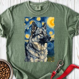 Norwegian Elkhound Van Gogh Premium Tee Gift For Dog Lover