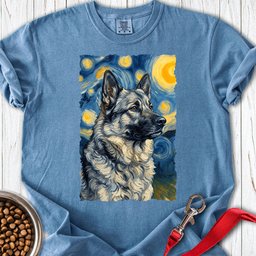 Norwegian Elkhound Van Gogh Premium Tee Gift For Dog Lover