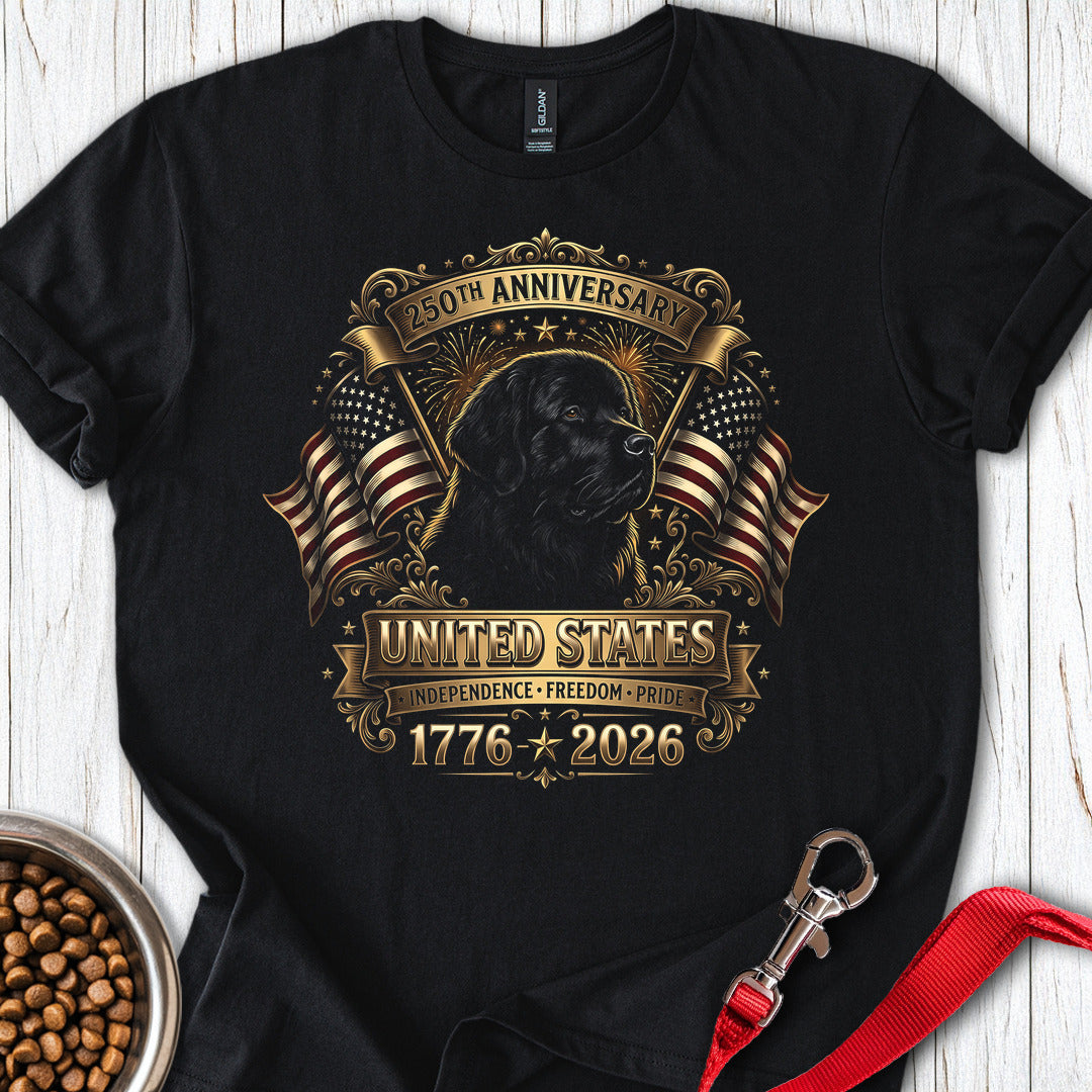 Newfoundland USA 250 Anniversary T Shirt Gift For Dog Lover