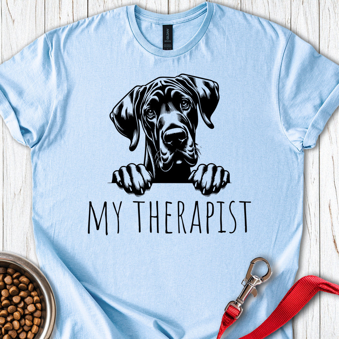My Therapist Great Dane T Shirt Gift For Dog Lover