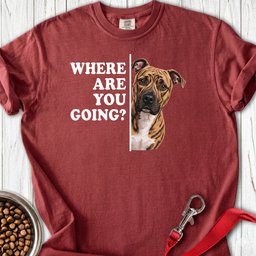 Pitbull Brindle Where Are You Going Premium Tee Gift For Dog Lover