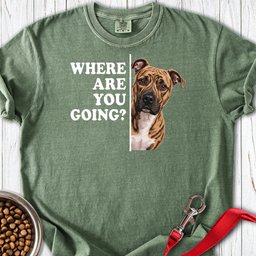 Pitbull Brindle Where Are You Going Premium Tee Gift For Dog Lover