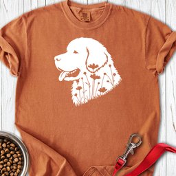 Newfoundland Flowers Premium Tee Gift For Dog Lover