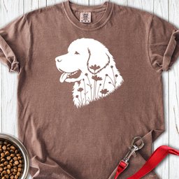 Newfoundland Flowers Premium Tee Gift For Dog Lover