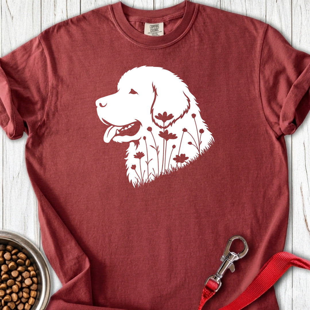 Newfoundland Flowers Premium Tee Gift For Dog Lover