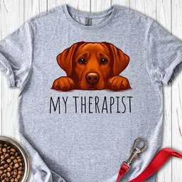 My Therapist Fox Red Lab T Shirt Gift For Dog Lover