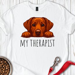 My Therapist Fox Red Lab T Shirt Gift For Dog Lover