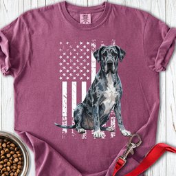 Merle Great Dane USA Flag Premium Tee Gift For Dog Lover